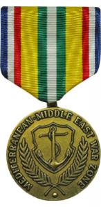 merchant marine mediterranean middle east war zone full size military medal